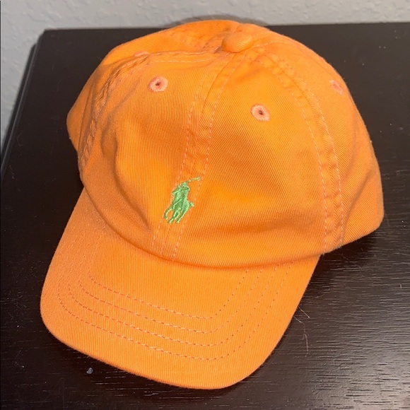 orange ralph lauren cap